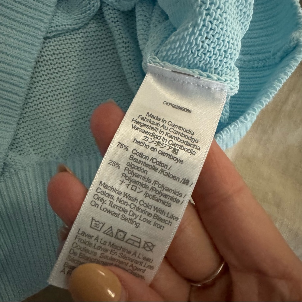 NWT Madewell Loose-Knit Crewneck Sweater in Clarity - Picture 10 of 12